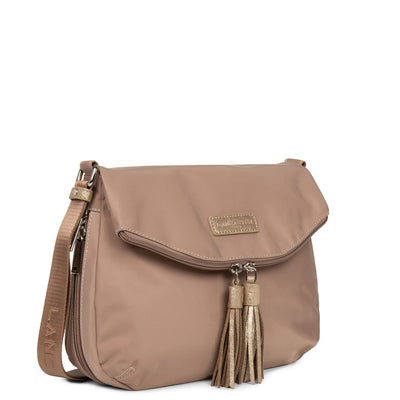 sac besace - basic pompon #couleur_nude_champagne