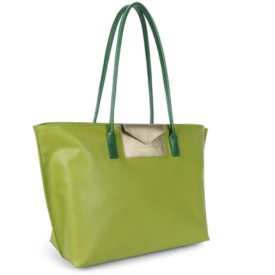 grand sac cabas épaule - maya #couleur_olive-fusil-vert-fonc