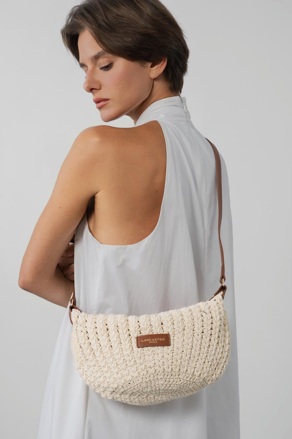 petit sac besace - tressé coton 