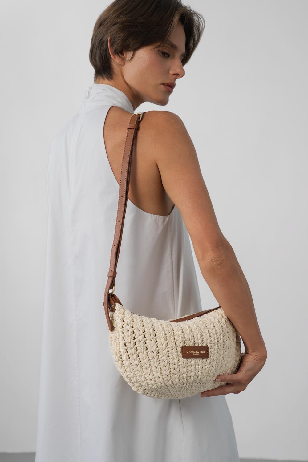 petit sac besace - tressé coton 