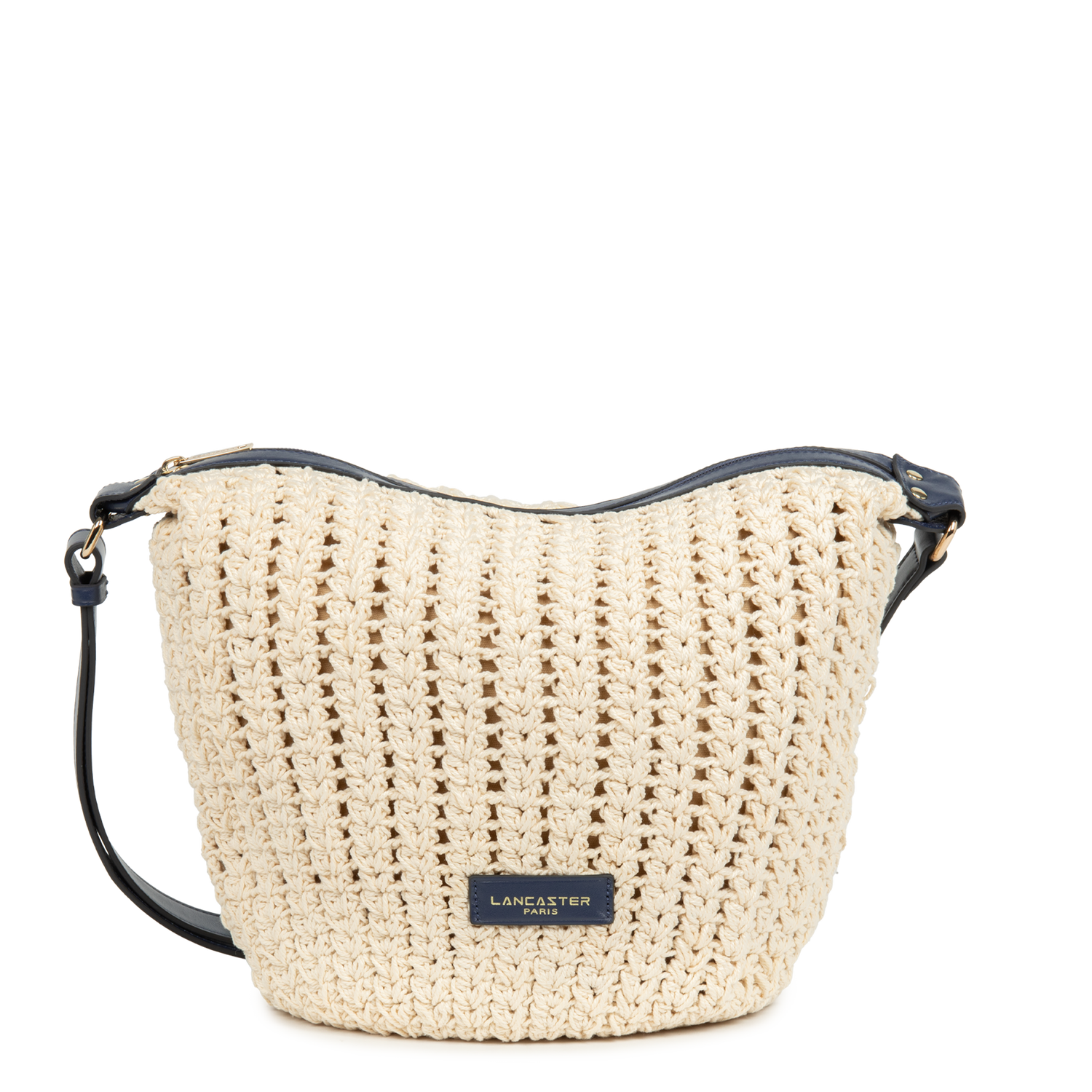 grand sac seau - tressé coton 