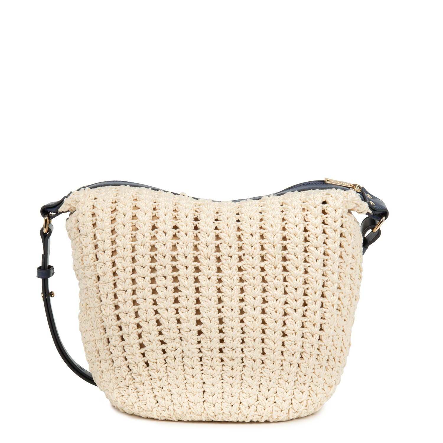 grand sac seau - tressé coton 