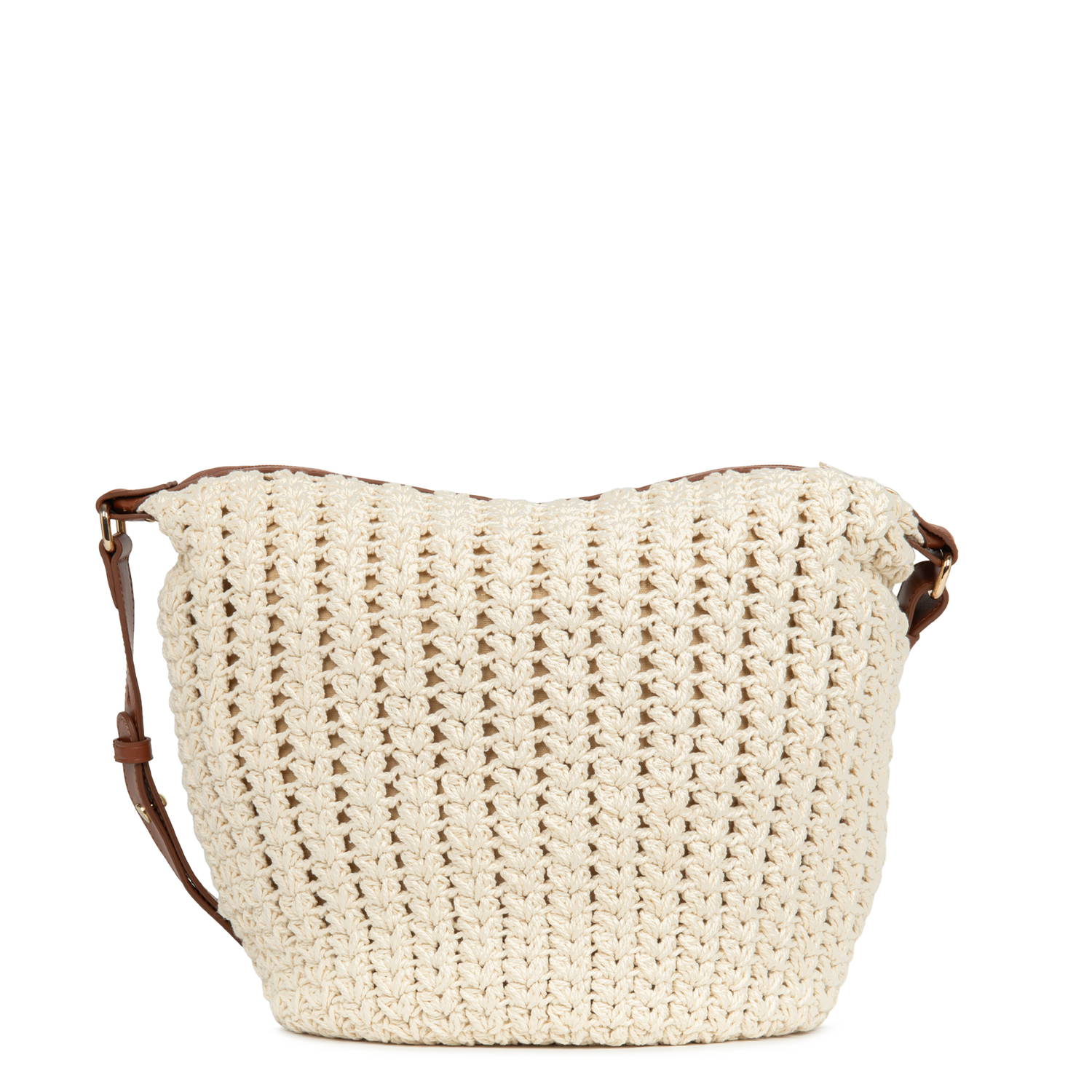 grand sac seau - tressé coton 
