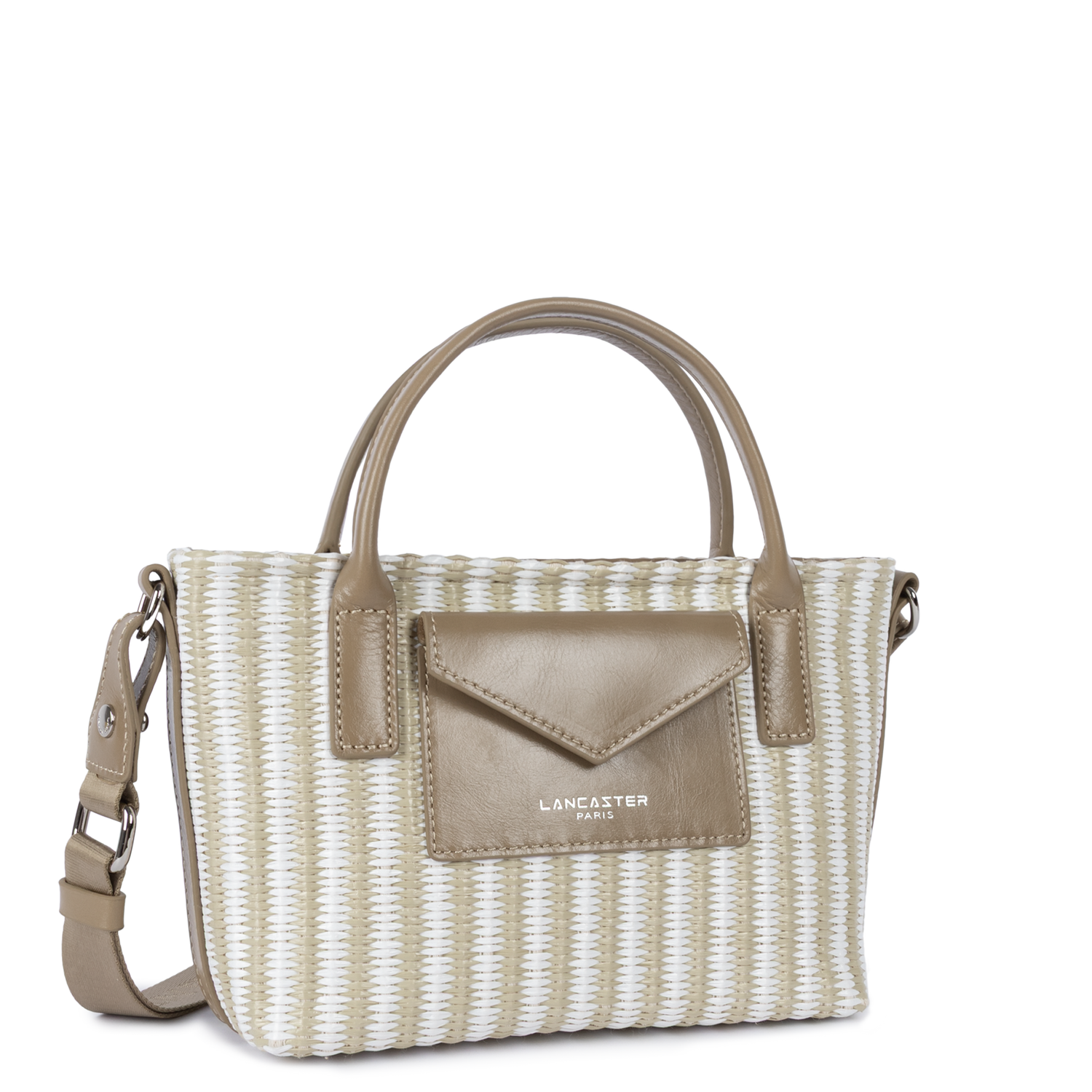 mini sac cabas main - kba marinière osier 