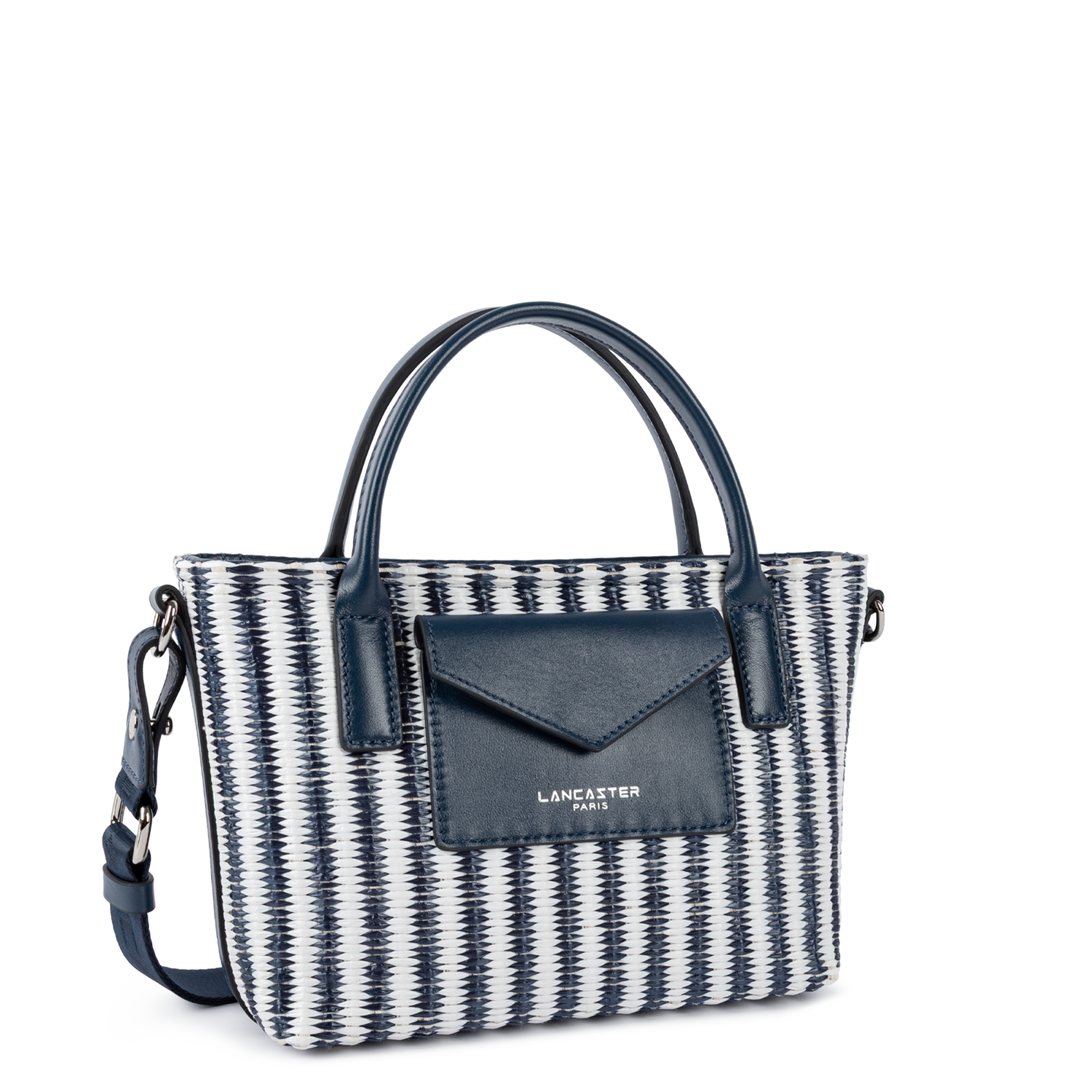 mini sac cabas main - kba marinière osier 