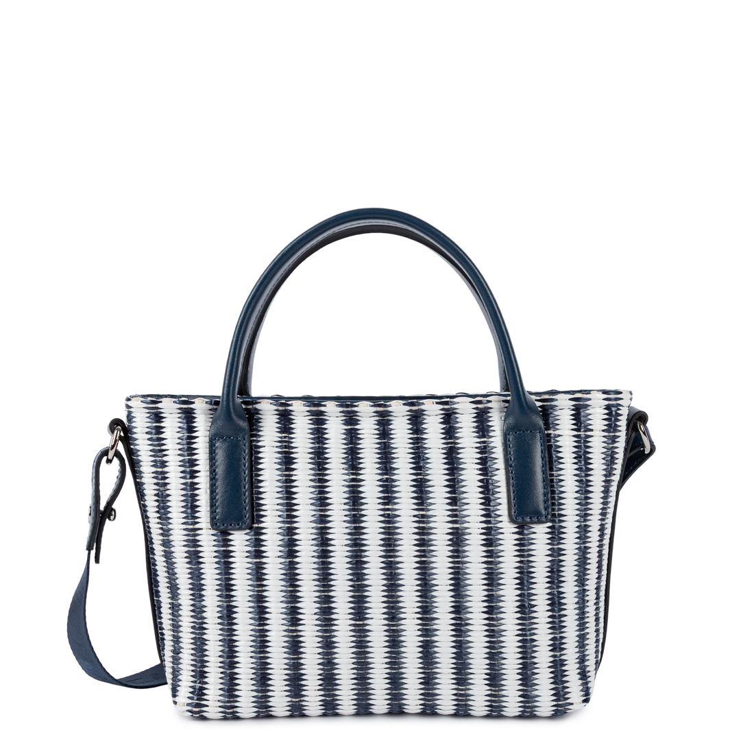 mini sac cabas main - kba marinière osier 