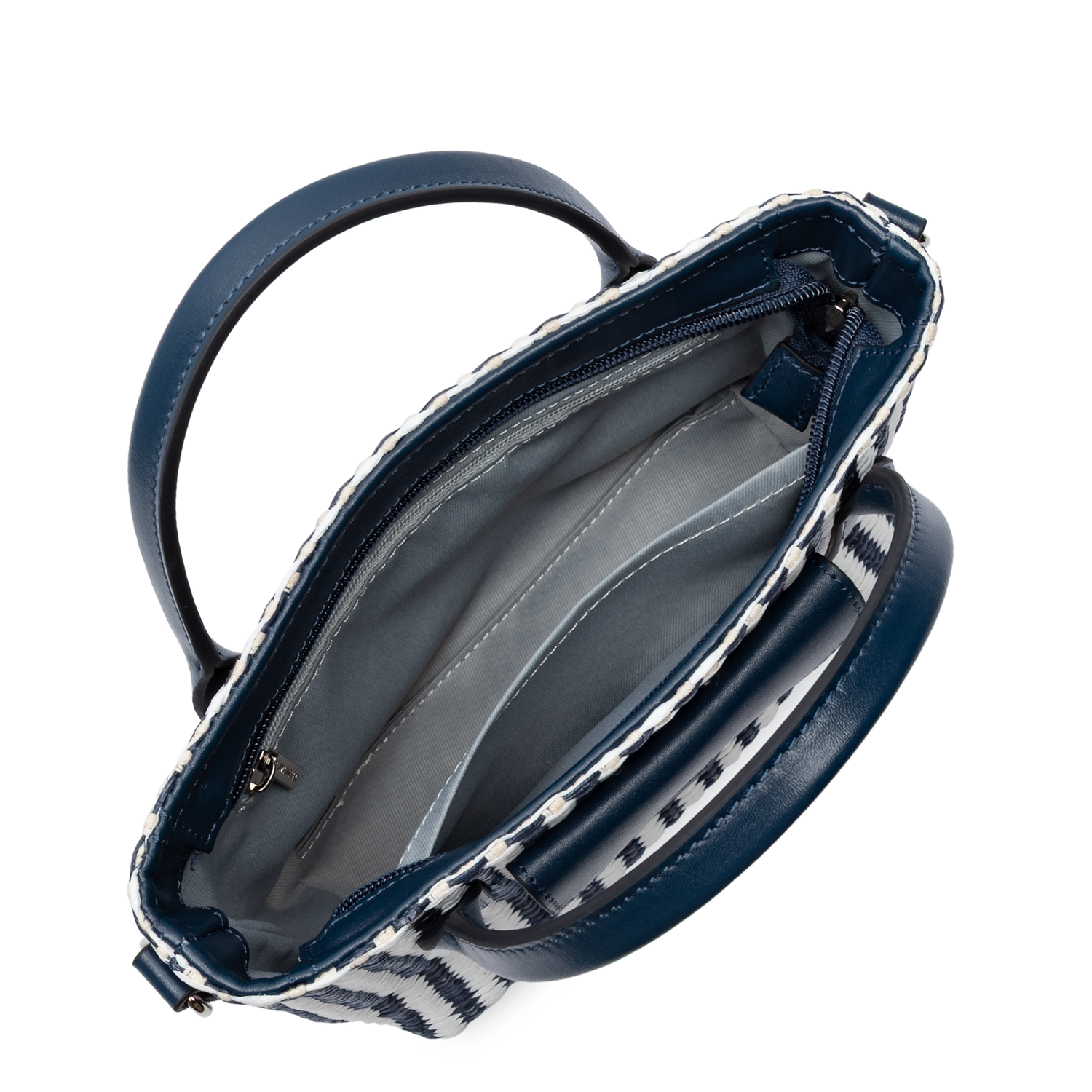 mini sac cabas main - kba marinière osier 