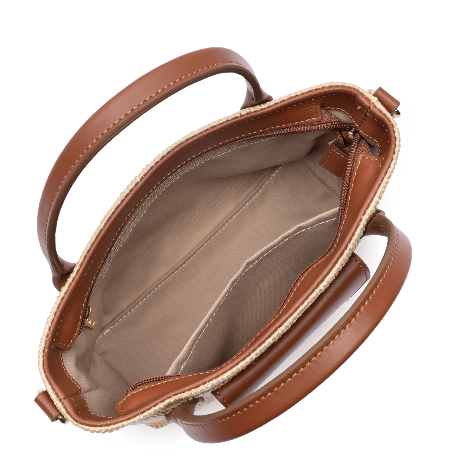 mini sac cabas main - kba marinière osier 