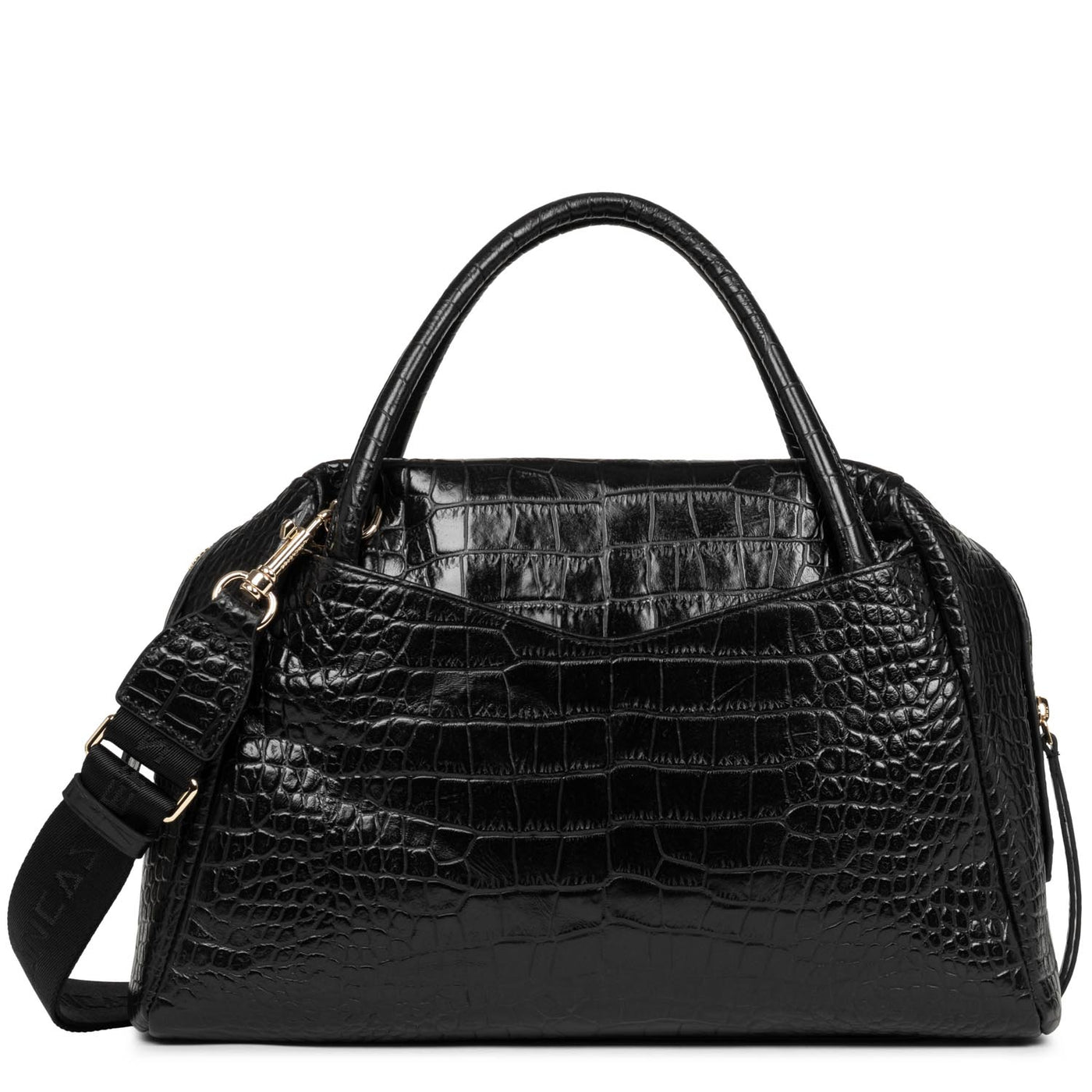 grand sac cabas main - exotic croco cn #couleur_noir