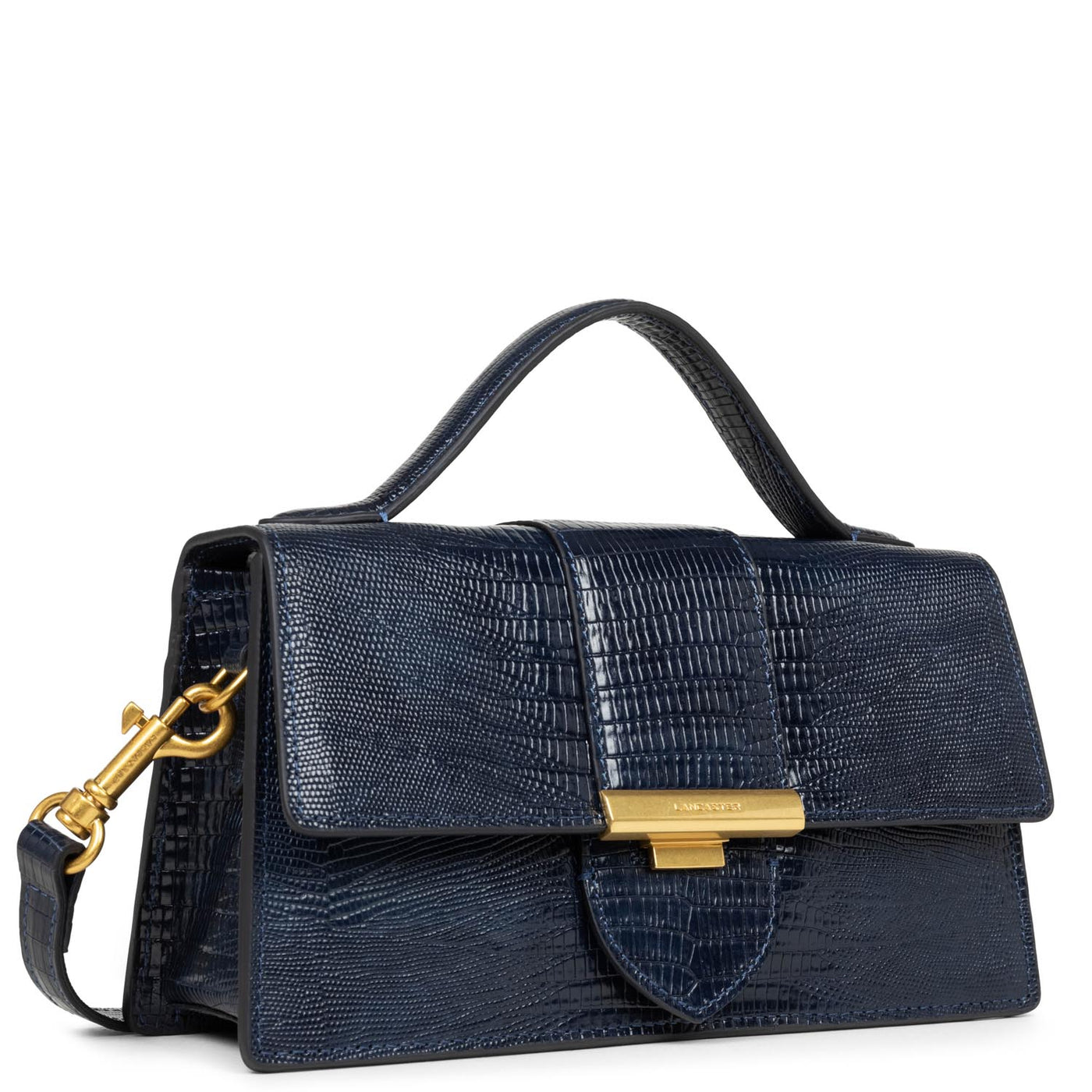 sac baguette - exotic ily #couleur_bleu-fonc-lzard