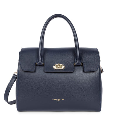 grand sac à main - foulonné milano #couleur_bleu-fonc