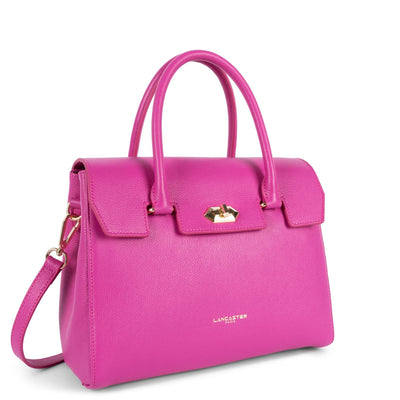 grand sac à main - foulonné milano #couleur_orchide