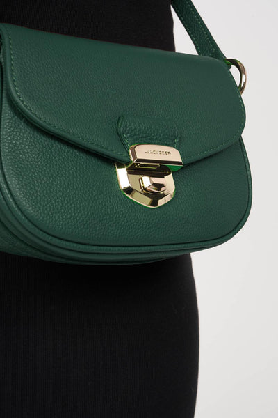 petit sac trotteur - foulonné milano #couleur_vert-fonc