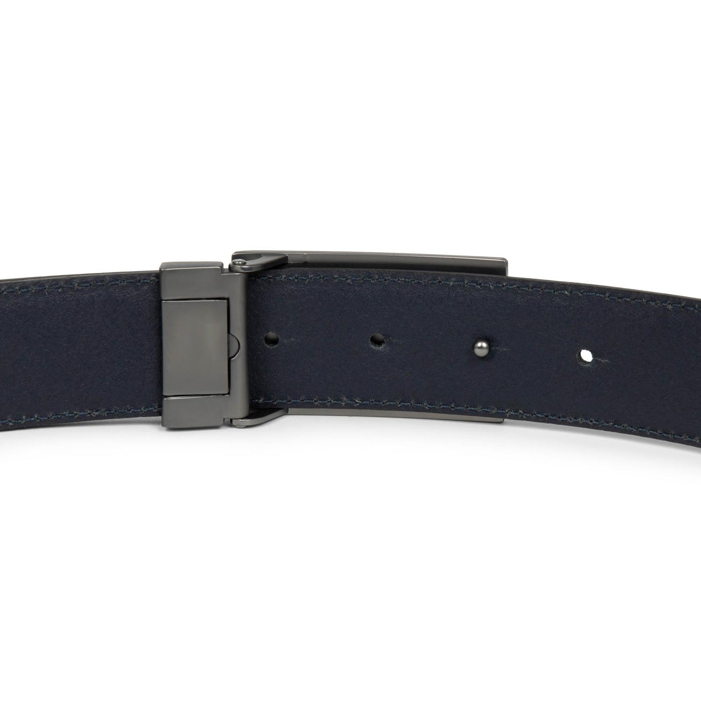 petit ceinture - ceinture cuir lisse homme #couleur_bleu-fonc