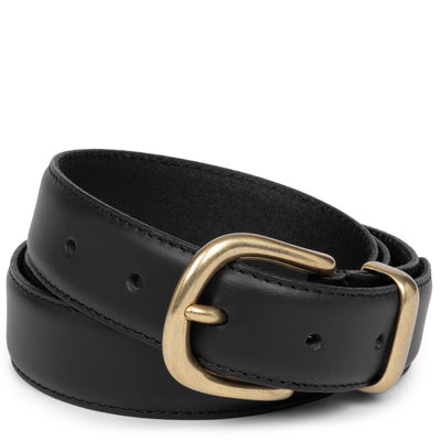 ceinture - ceinture cuir lisse femme #couleur_noir