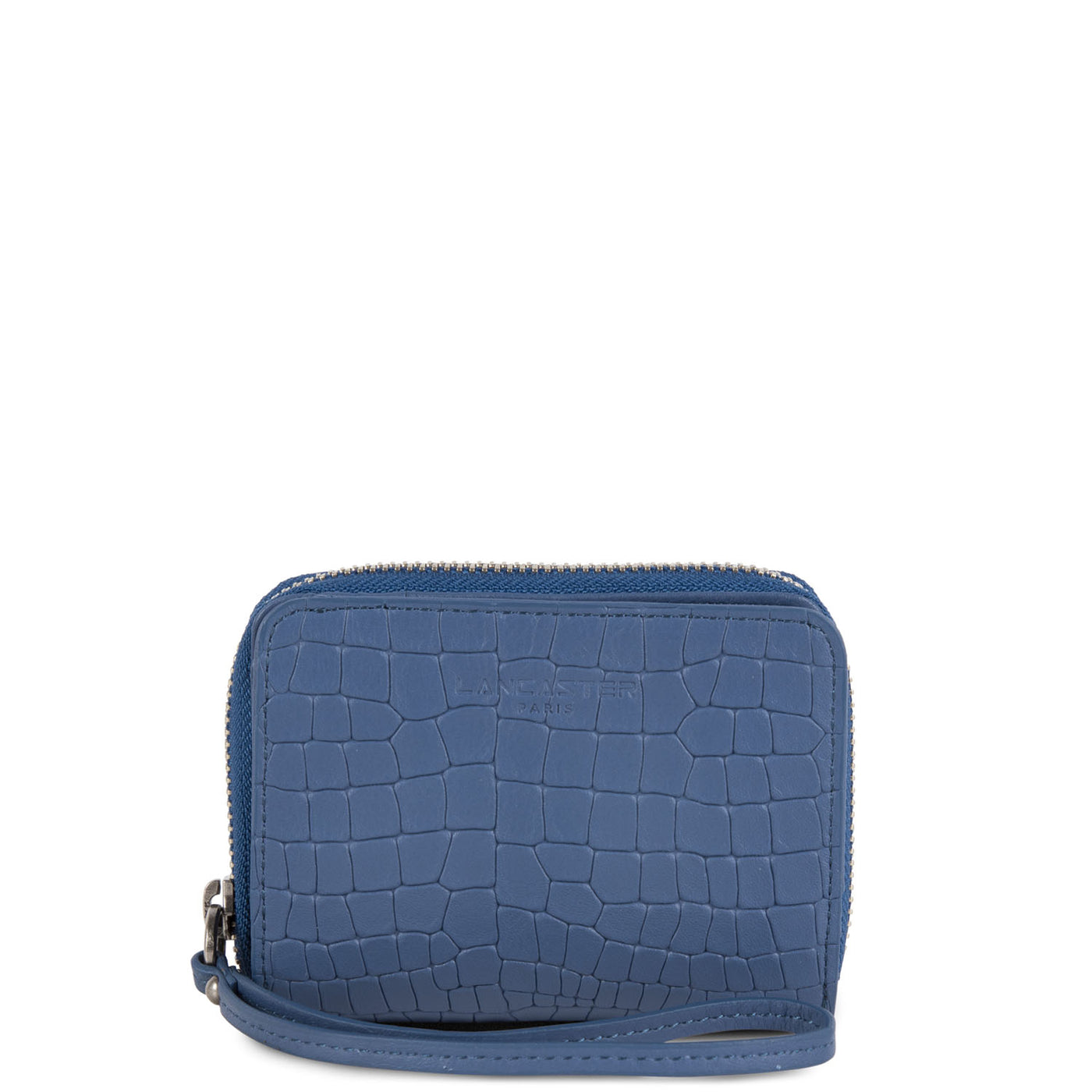 portefeuille dos à dos - soft vintage nova #couleur_bleu-saphir-croco