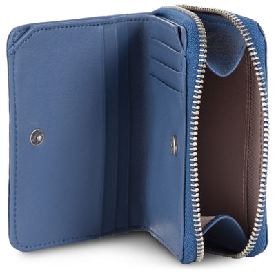 portefeuille dos à dos - soft vintage nova #couleur_bleu-saphir-croco