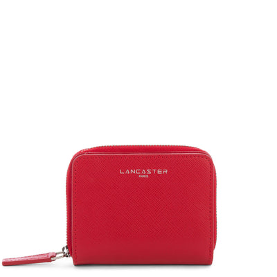 portefeuille dos à dos - saffiano intemporel #couleur_rouge