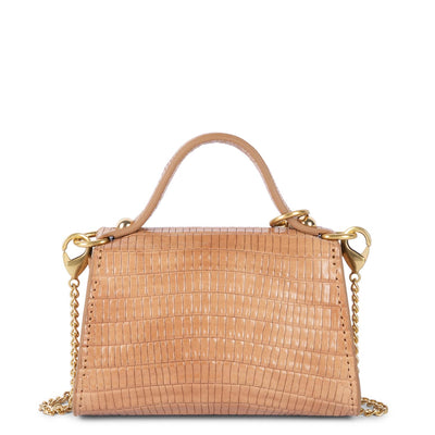 mini porte-monnaie - exotic lézard & croco cn #couleur_camel-lzard