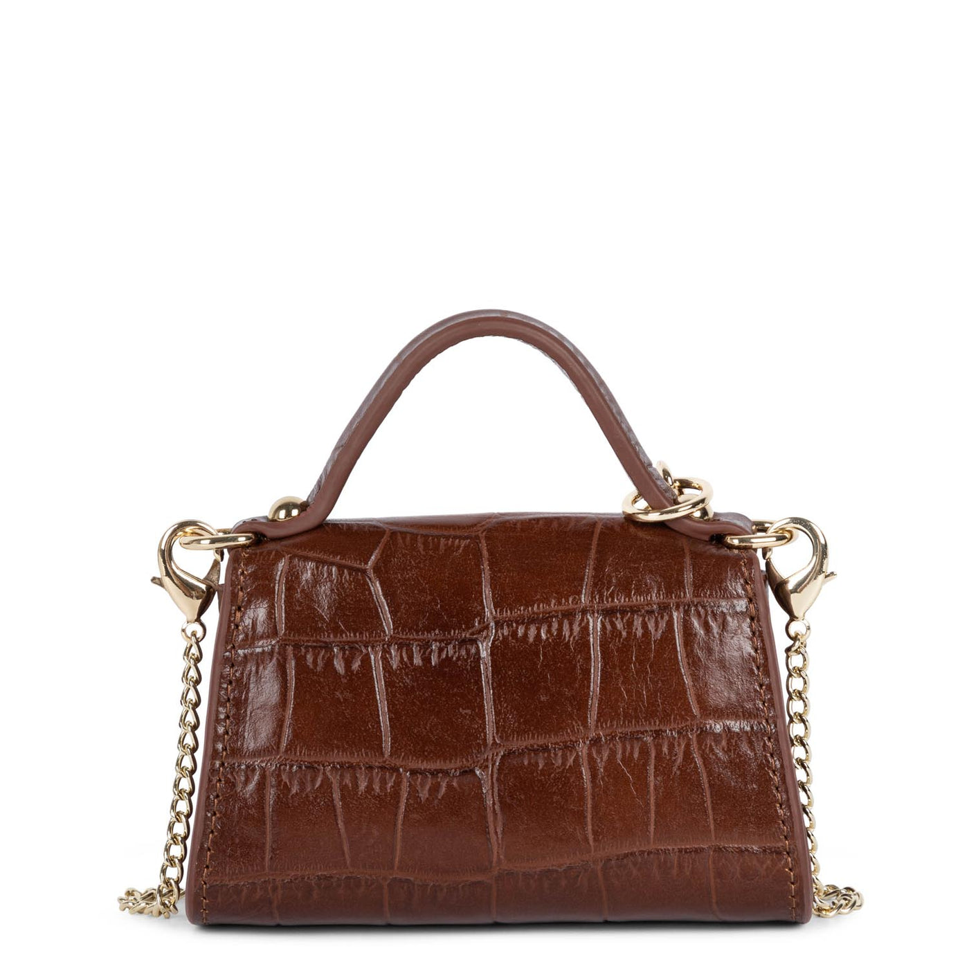 mini porte-monnaie - exotic lézard & croco cn #couleur_chataigne
