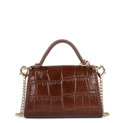 mini porte-monnaie - exotic lézard & croco cn #couleur_chataigne