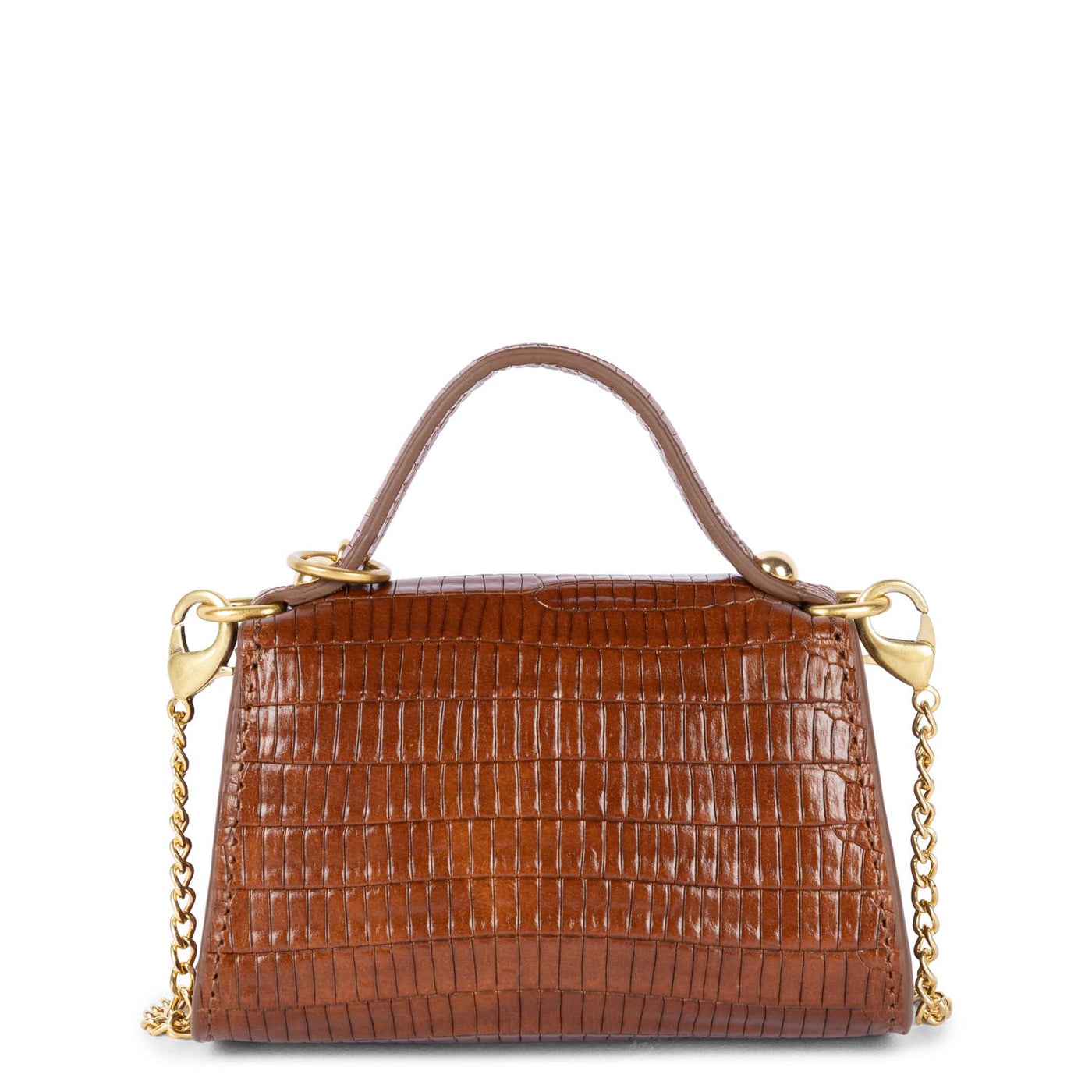 mini porte-monnaie - exotic lézard & croco cn #couleur_cognac-lzard