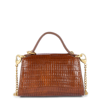 mini porte-monnaie - exotic lézard & croco cn #couleur_cognac-lzard