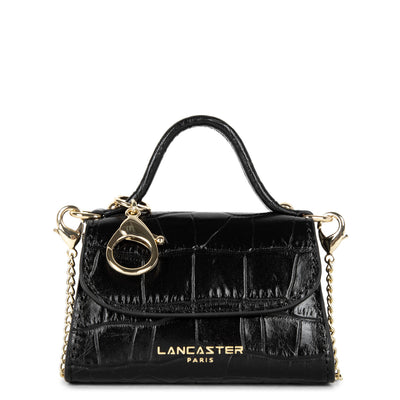 mini porte-monnaie - exotic lézard & croco cn #couleur_noir