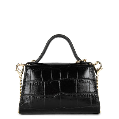 mini porte-monnaie - exotic lézard & croco cn #couleur_noir