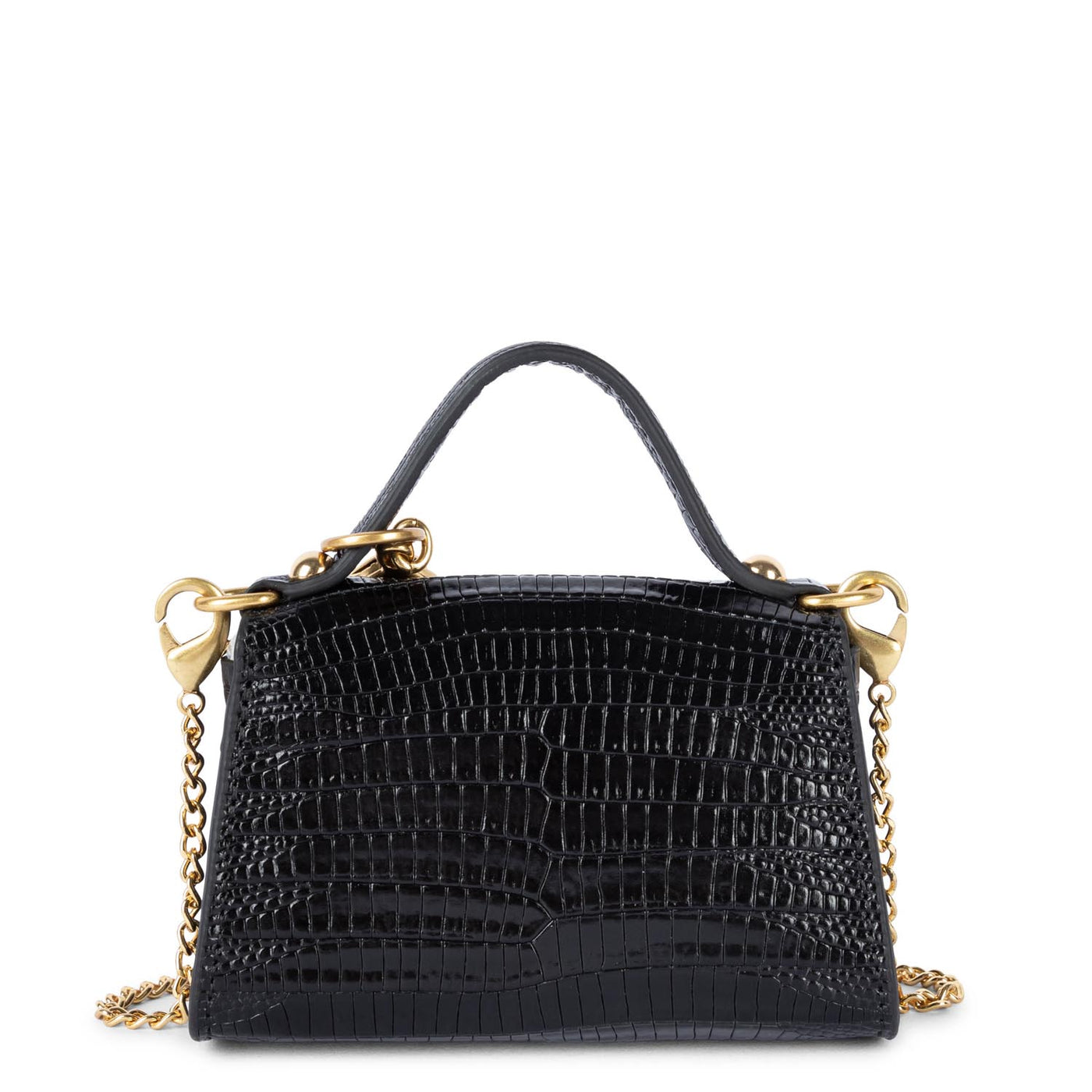 mini porte-monnaie - exotic lézard & croco cn #couleur_noir-lzard