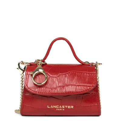 mini porte-monnaie - exotic lézard & croco cn #couleur_rouge