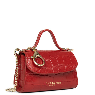 mini porte-monnaie - exotic lézard & croco cn #couleur_rouge