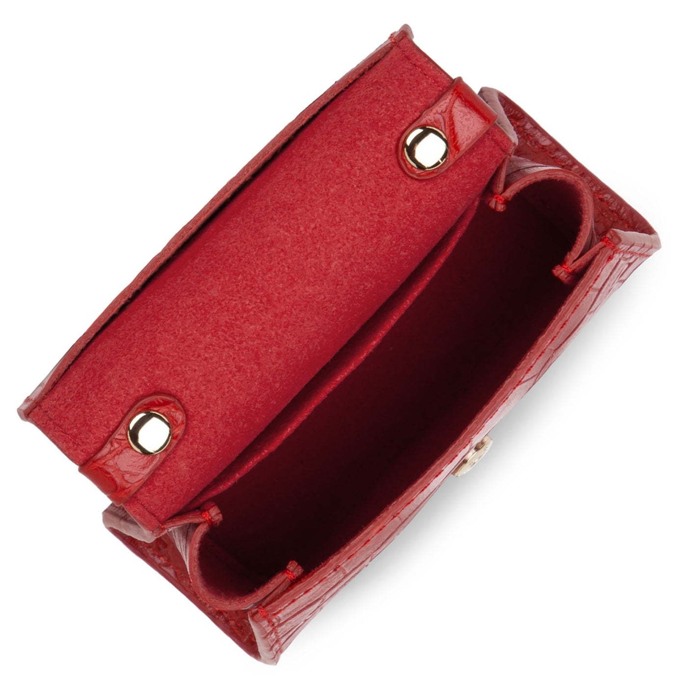 mini porte-monnaie - exotic lézard & croco cn #couleur_rouge