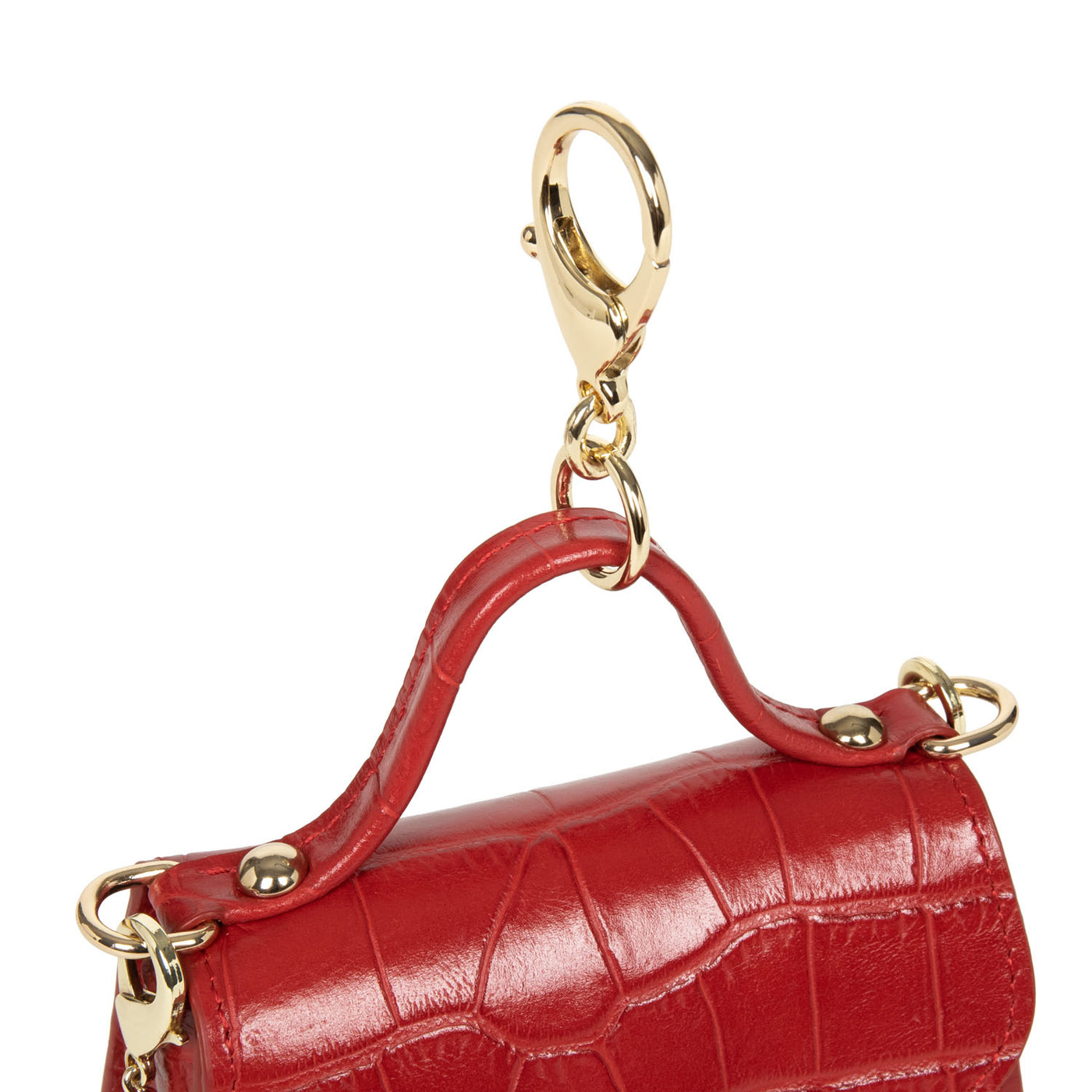 mini porte-monnaie - exotic lézard & croco cn #couleur_rouge