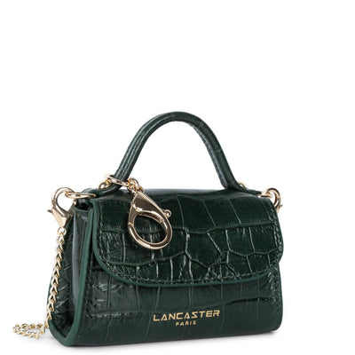 mini porte-monnaie - exotic lézard & croco cn #couleur_vert-fort
