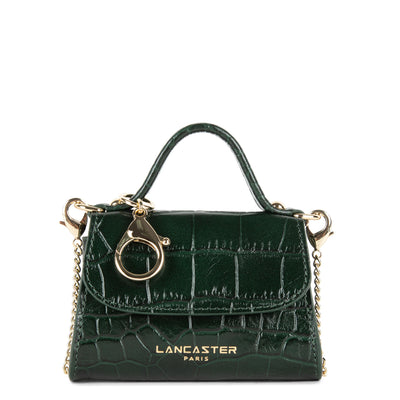 mini porte-monnaie - exotic lézard & croco cn #couleur_vert-pin