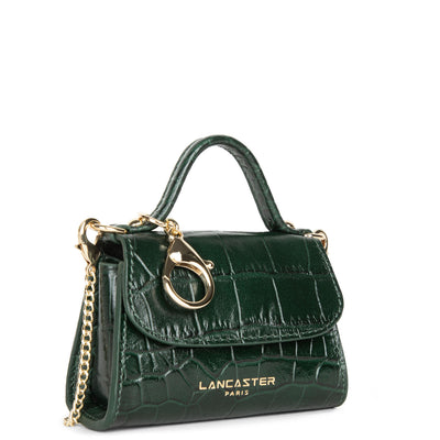 mini porte-monnaie - exotic lézard & croco cn #couleur_vert-pin