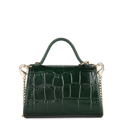 mini porte-monnaie - exotic lézard & croco cn #couleur_vert-pin