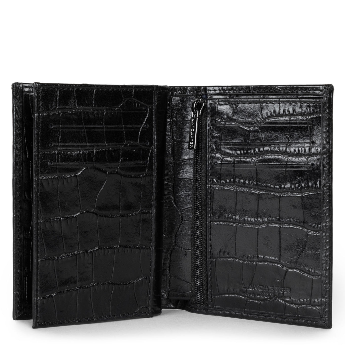 portefeuille - croco homme #couleur_noir