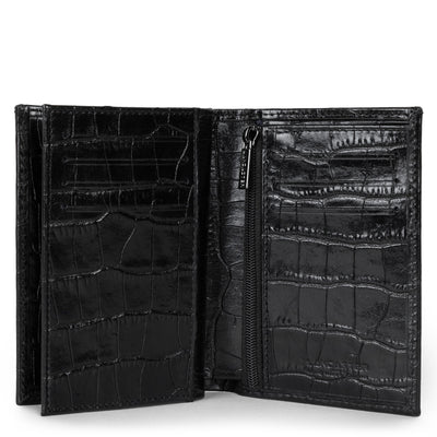 portefeuille - croco homme #couleur_noir