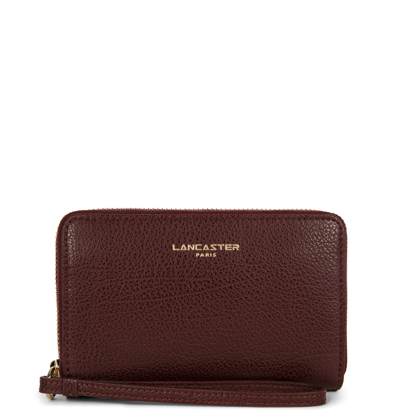 Portefeuille Lancaster Cuir Bordeaux - Vintage, Format 8x12 Cm, Occasion