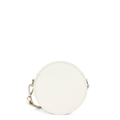 mini porte-monnaie rond - smooth lune #couleur_ecru