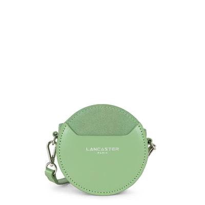 mini porte-monnaie rond - smooth lune #couleur_jade