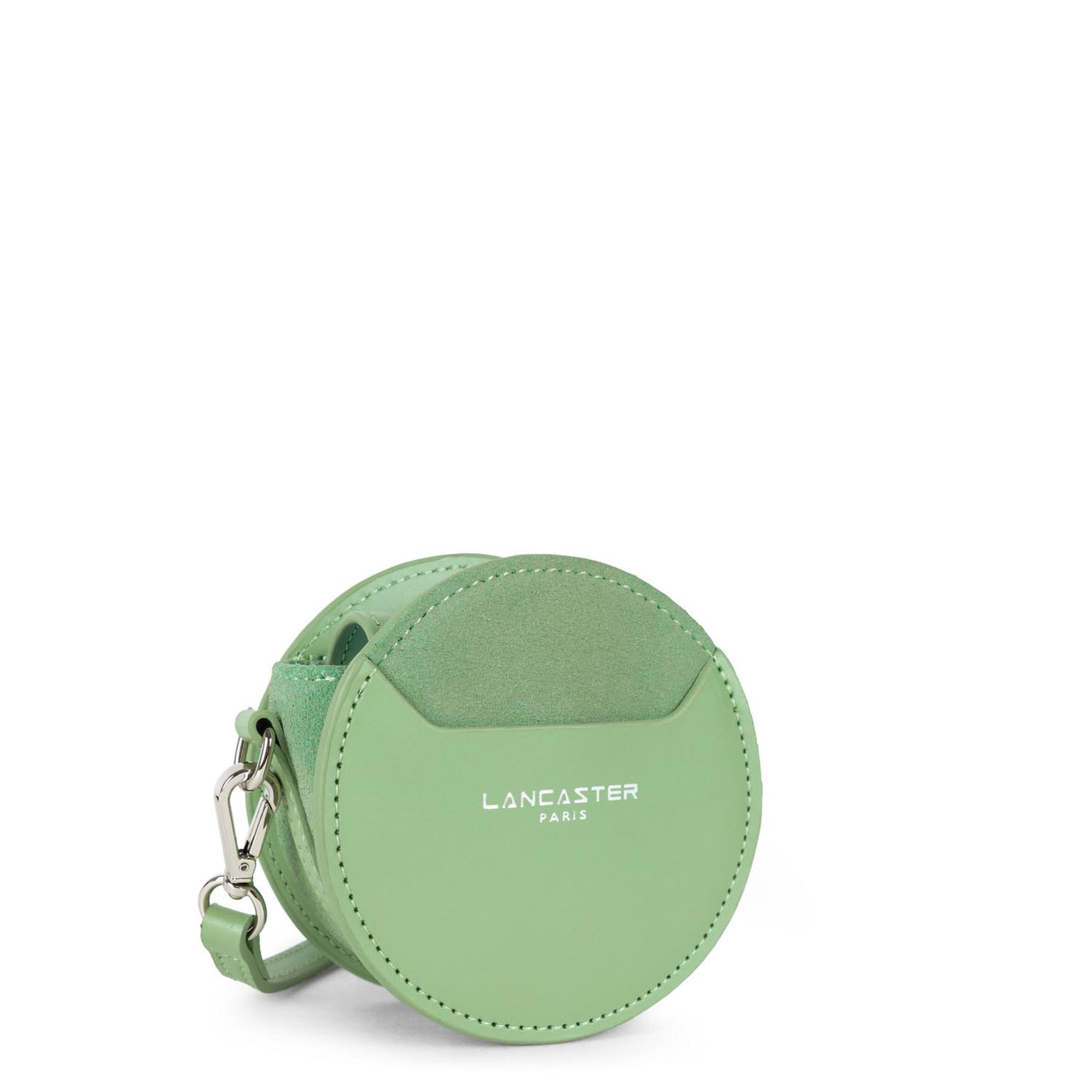 mini porte-monnaie rond - smooth lune #couleur_jade