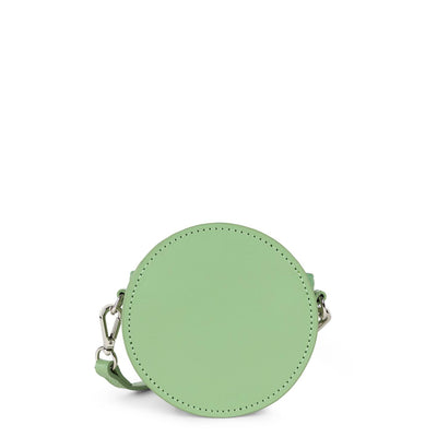 mini porte-monnaie rond - smooth lune #couleur_jade