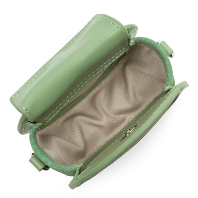mini porte-monnaie rond - smooth lune #couleur_jade