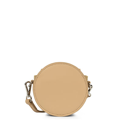 mini porte-monnaie rond - smooth lune #couleur_naturel