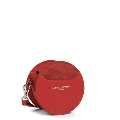 mini porte-monnaie rond - smooth lune #couleur_rouge