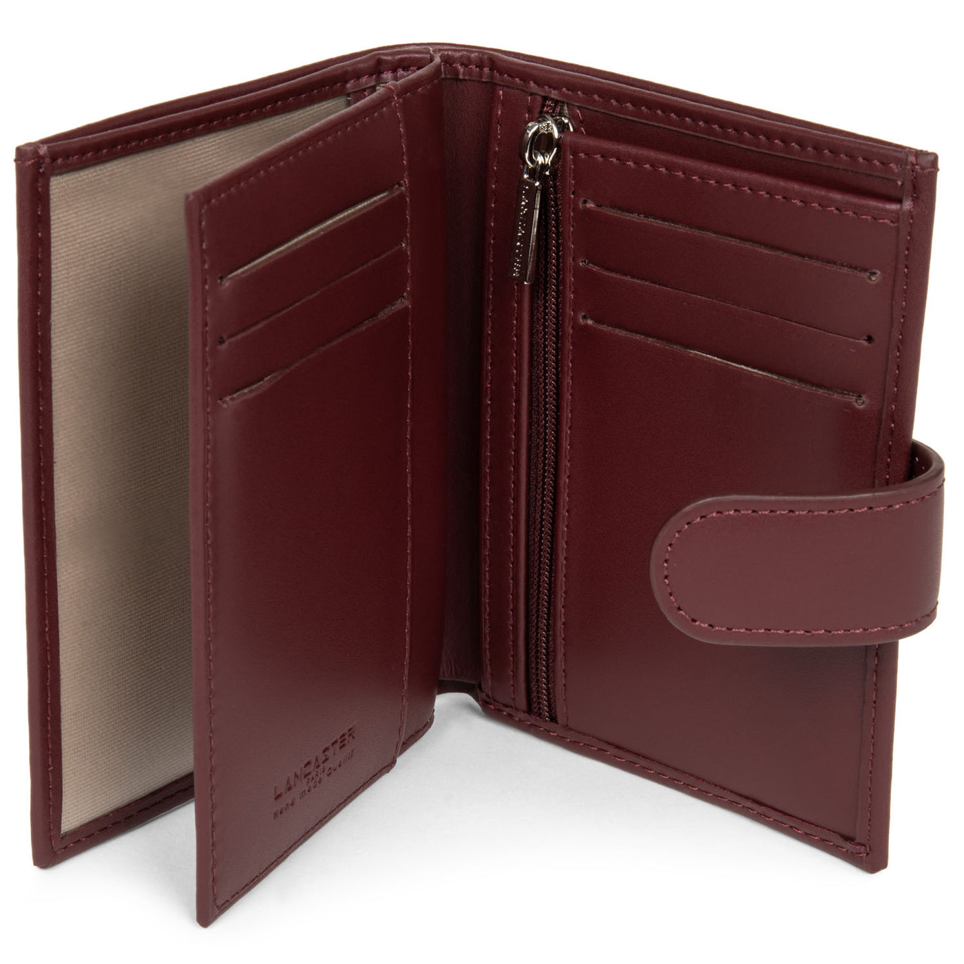 portefeuille - smooth #couleur_bordeaux