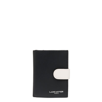 portefeuille - smooth #couleur_noir-ecru-galet-ros
